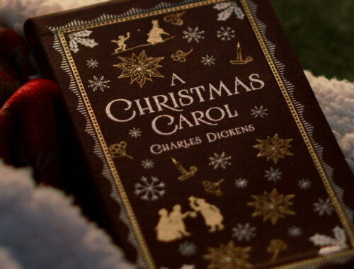 book with A Christmas Carol as title